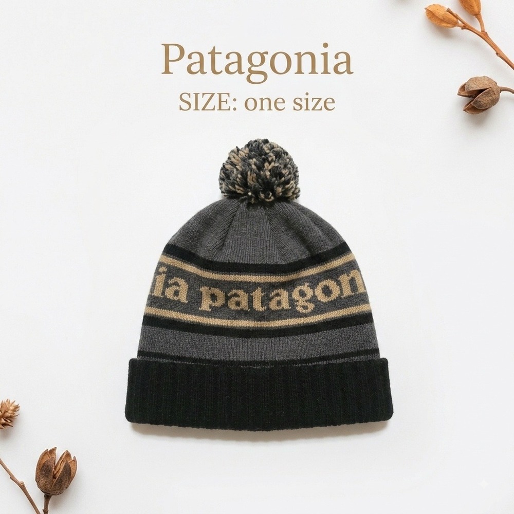 Patagonia Gorpcore Merino Wool Pom Beanie Hat Unisex One Size